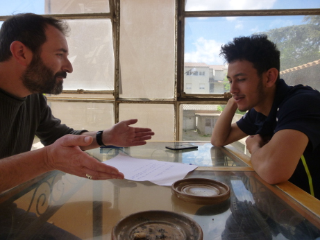 Photo d'un repas à l'accueil d'urgence.