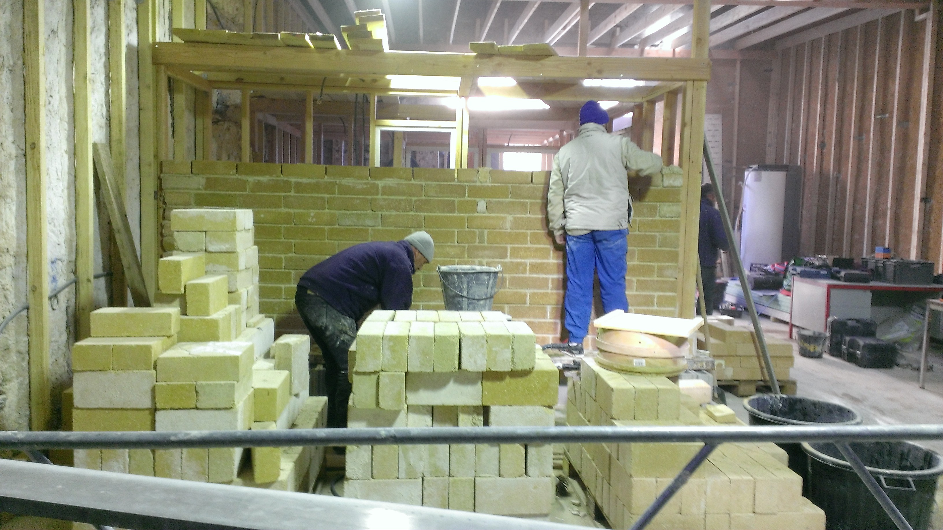Construction d'un mur en BTC