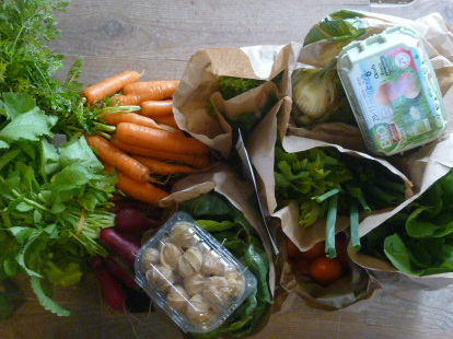 Un panier de légumes que l'on propose à la semaine